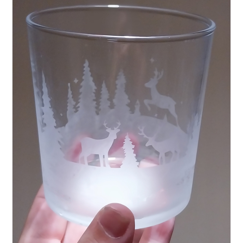 Christmas Scene Glass